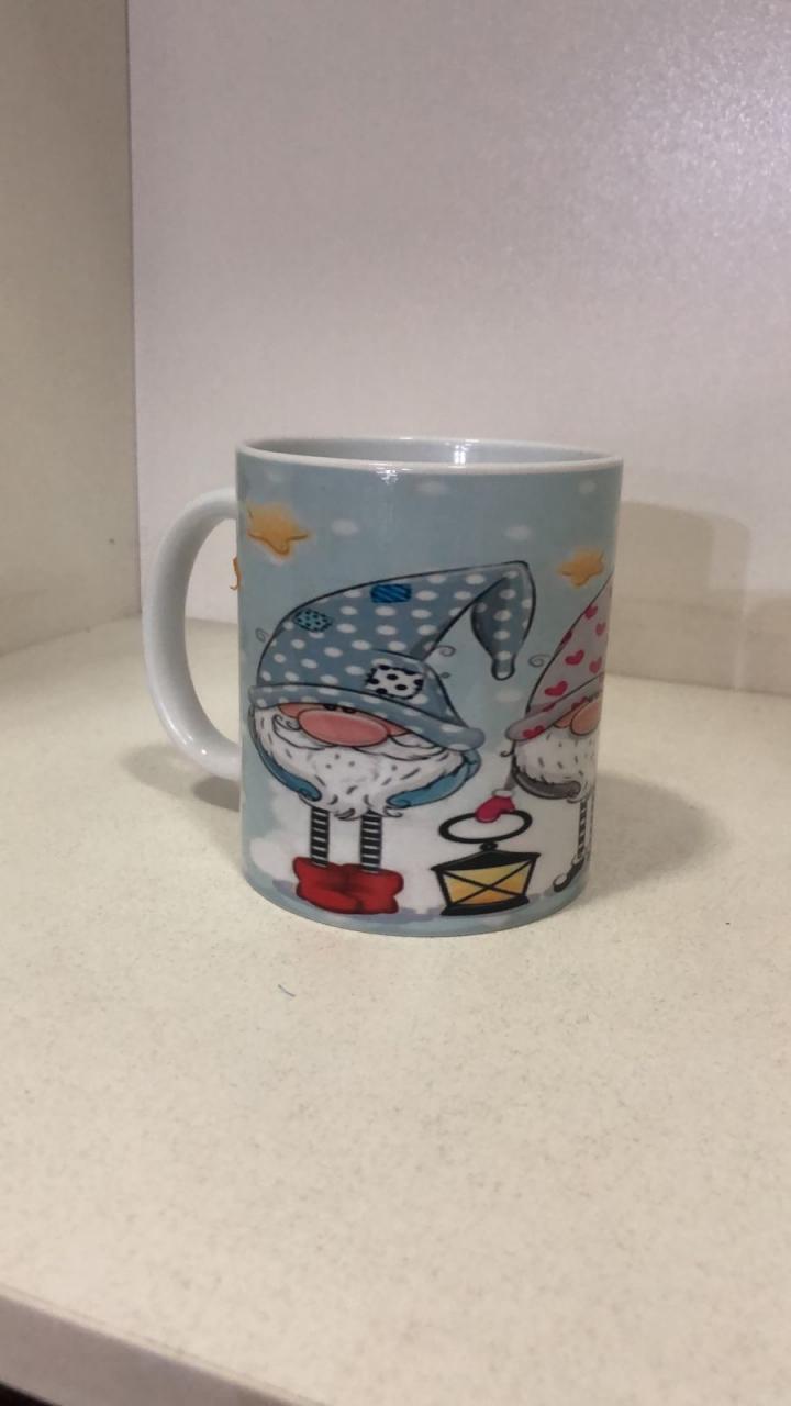 imagem de Caneca noel azul.