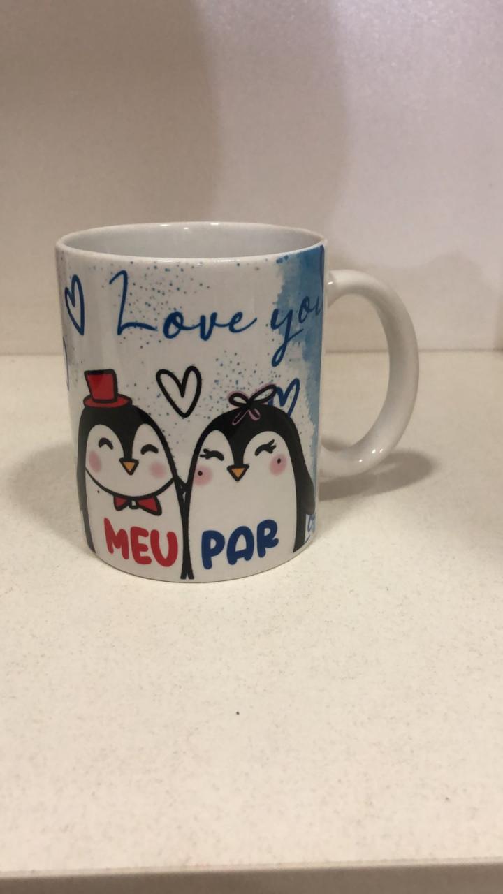 imagem de Caneca amor pinguim.